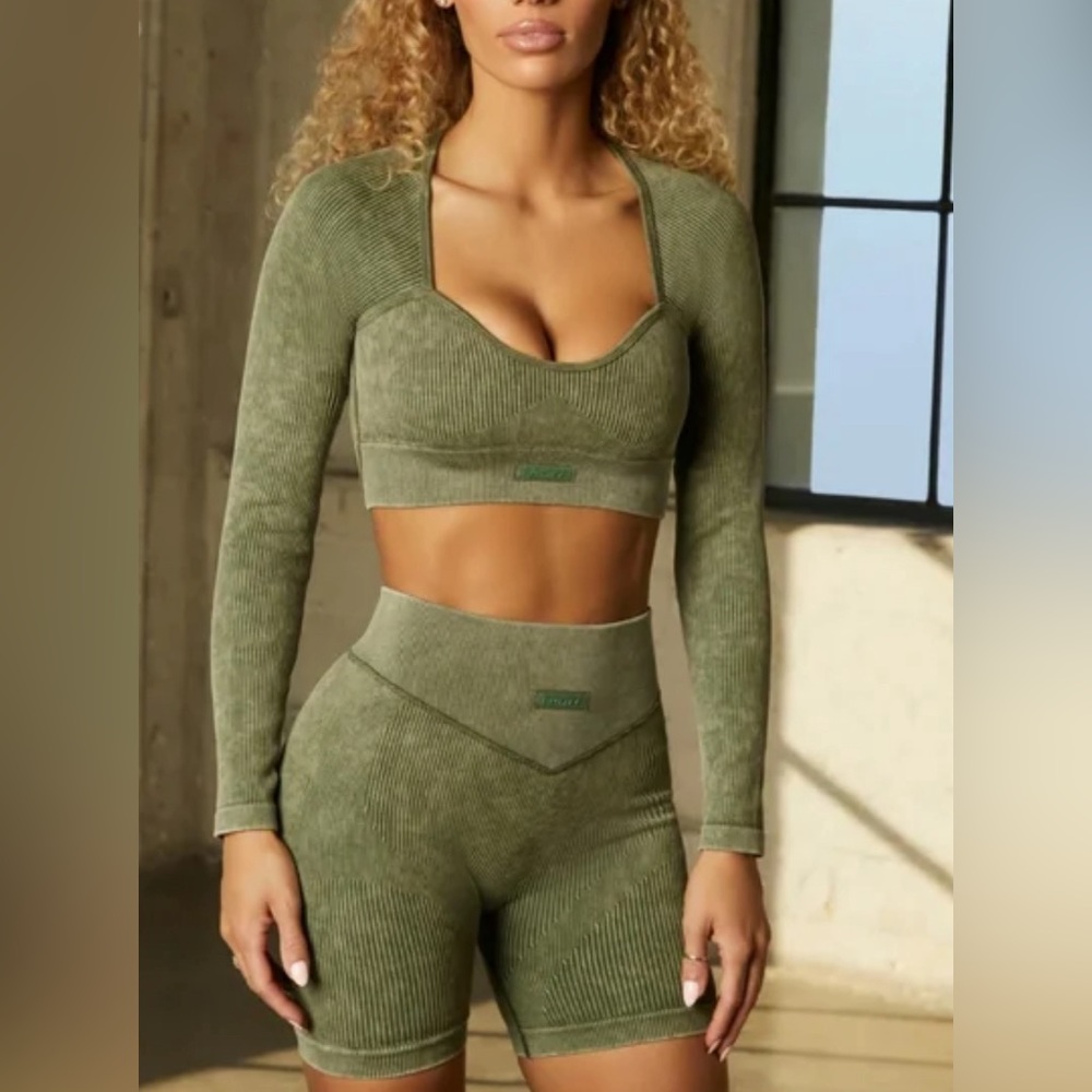 Bo+Tee | What It Takes - Biker Shorts - Dark Khaki(Green)